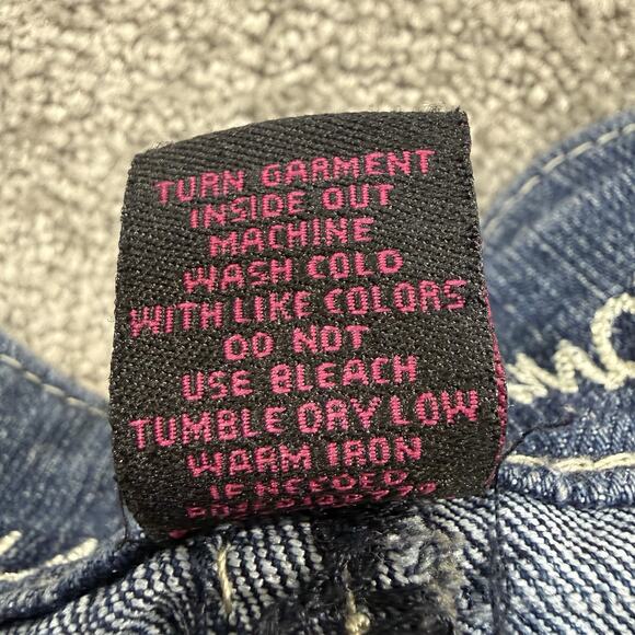 Almost Famous Womens 5 Rhinestone Flap Pocket Distressed Skinny Jeans Blue Denim - Picture 9 of 13